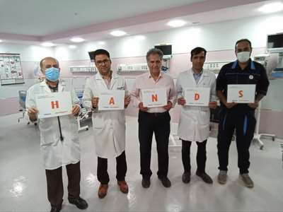 برگزاری مراسم بهداشت دست در مراکز درمانی تحت پوشش دانشگاه 